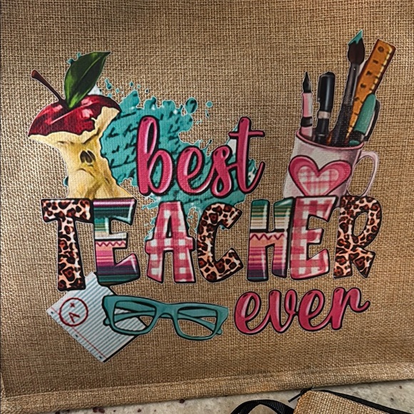 Best Teacher Ever Tote Bag and Tumbler Set - Picture 3 of 6